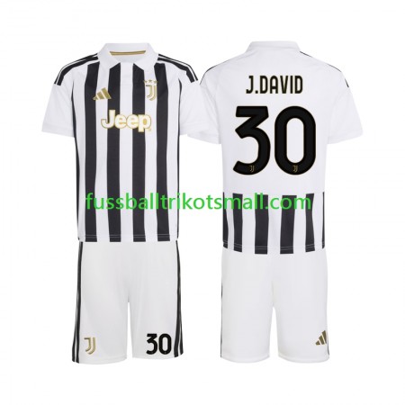 Fußballtrikots Juventus Jonathan David 30 Kinder 2026-2027 Kurzarm Heimtrikotsatz kaufen